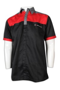 DS071 Personal design darts shirt sample order darts shirt dacron cotton card darts shirt supplier front view